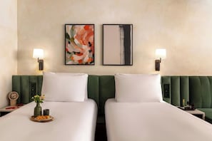 Chambre, 2 lits une place