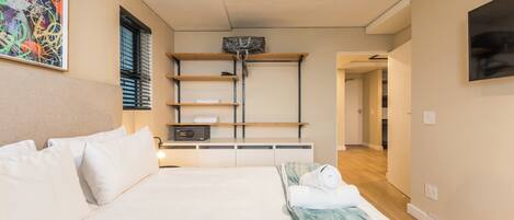 2 bedrooms, in-room safe, iron/ironing board, WiFi