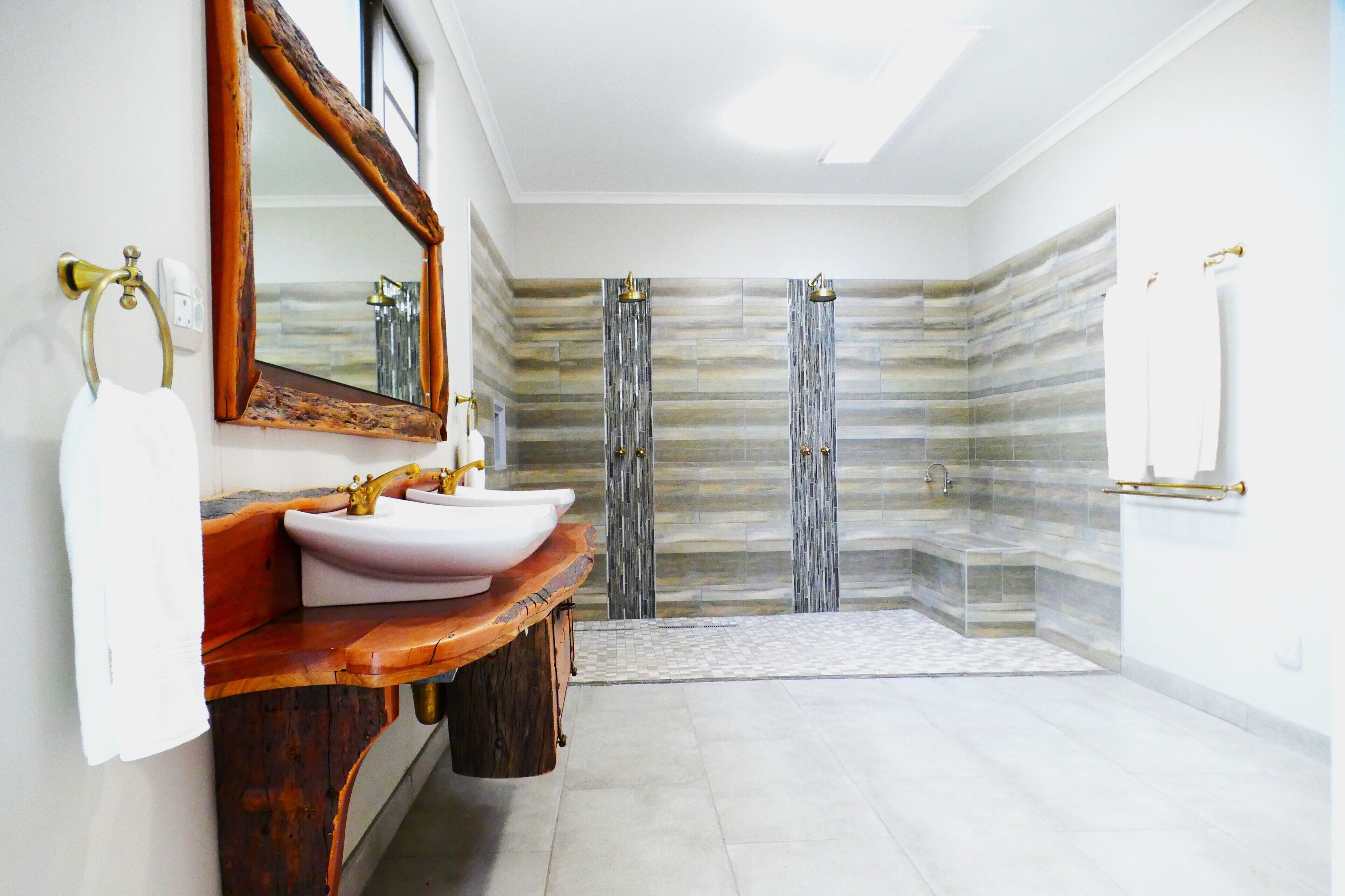 Hair dryer, bathrobes, towels, toilet paper