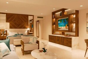 Grand  Junior Suite Golf View | Premium bedding, down comforters, free minibar, in-room safe - Moon Palace The Grand - Punta Cana - All Inclusive (Punta Cana)