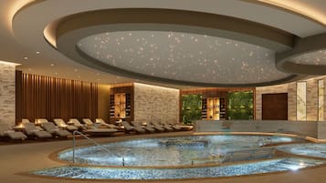 Couples treatment room(s), sauna, hot tub, steam room, body treatments
