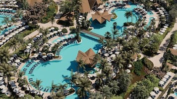 9 outdoor pools, pool cabanas (surcharge), pool umbrellas