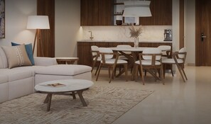 Sengetøy av topp kvalitet, dundyner og minibar (inkludert)