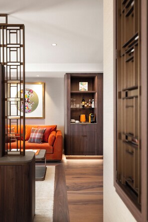Junior Suite | Living area | Smart speakers, offices - Maya Hotel Courchevel 1850 (Courchevel)