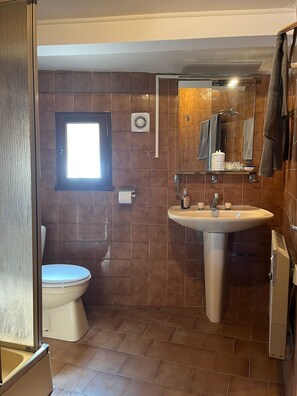 淋浴设施、吹风机、毛巾、肥皂