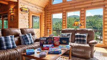 Smart TV, chimenea, videojuegos y reproductor de DVD