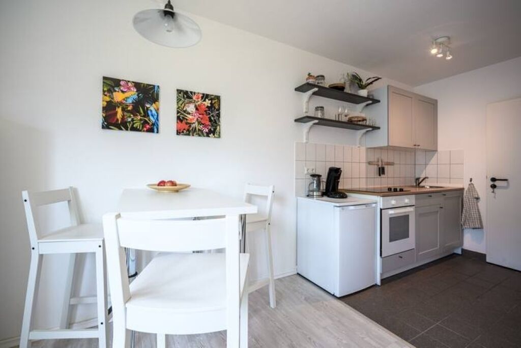 Fridge, oven, stovetop, coffee/tea maker