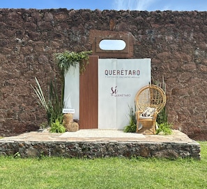 Outdoor wedding area
