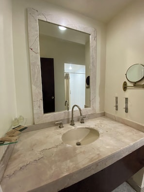 Soap, shampoo, toilet paper