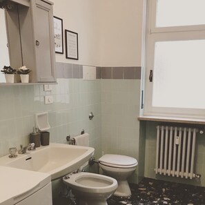 Sèche-cheveux, bidet, serviettes fournies, papier toilette