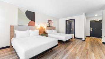 Room, 2 Queen Beds, Accessible, Bathtub (Mobility) | Iron/ironing board, free WiFi, bed sheets