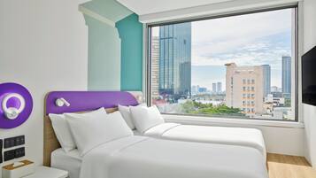 Room, 2 Single Beds | In-room safe, desk, laptop workspace, blackout curtains