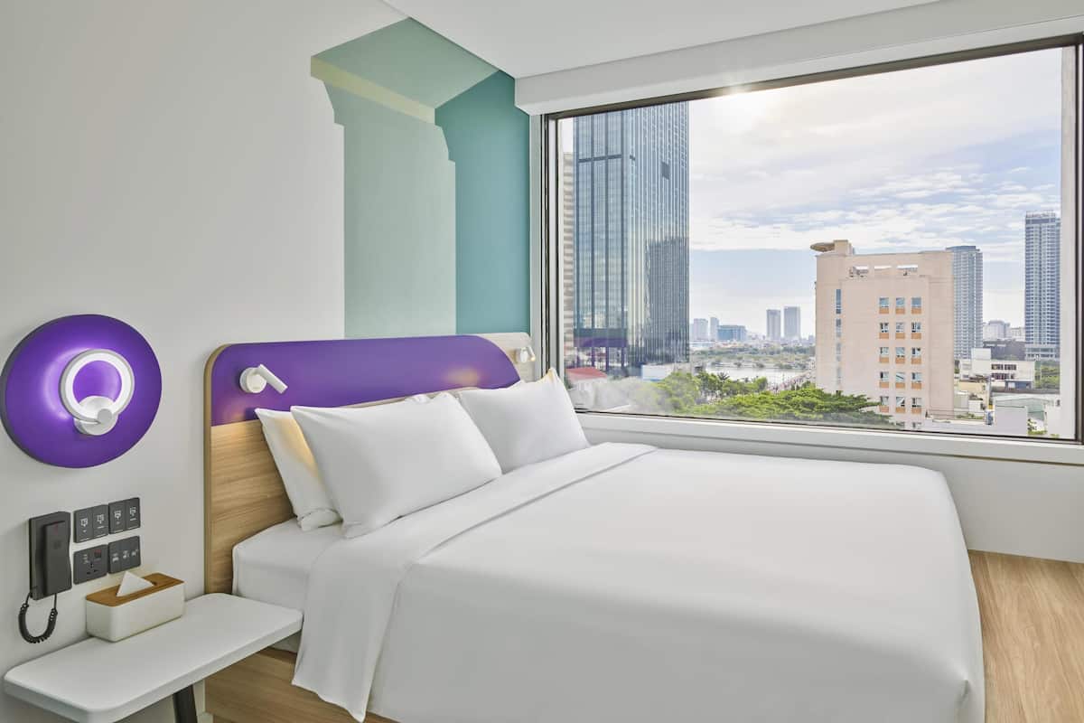 In-room safe, desk, laptop workspace, blackout curtains