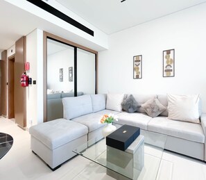 スタジオ キングベッド 1 台 カナルビュー (0 Bedroom) | リビング エリア