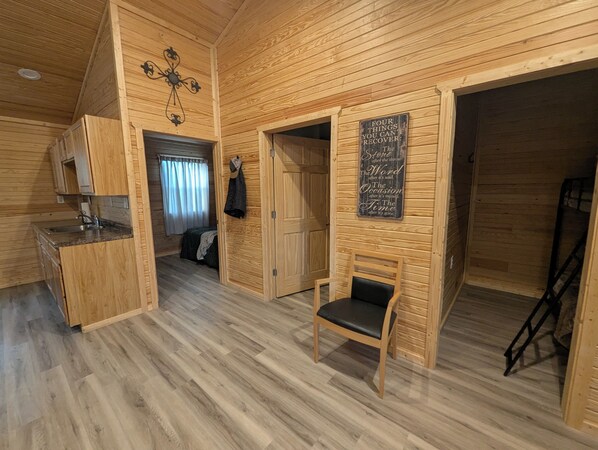 Comfort Cabin | Interior - Wichita's Spring Lake RV Resort (Halstead)