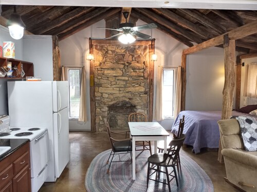 Charming cabin get away w/ walk-in shower, kitchenette,  AC/heat, WiFi