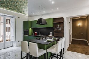 Standard Apartment, 2 Bedrooms (Apartment) | Private kitchen | Fridge, microwave, oven, stovetop