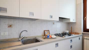 Standard-huoneisto, 2 makuuhuonetta (Apartment) | Yksityinen keittiö | Jääkaappi, mikroaaltouuni, uuni, liesi