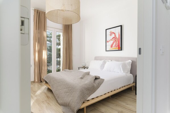 Huoneisto, 1 makuuhuone (Apartment) | Silitysrauta/-lauta, vauvansängyt, ilmainen Wi-Fi, vuodevaatteet