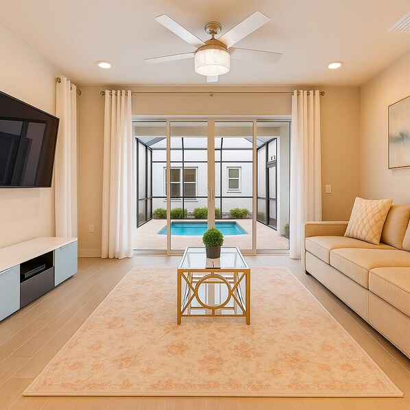 Comfort Suite, Patio | Living room