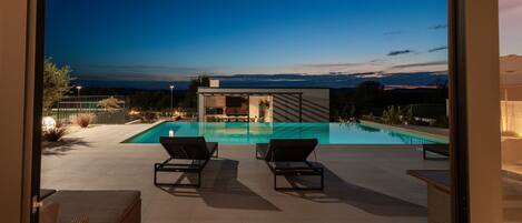 A heated pool
