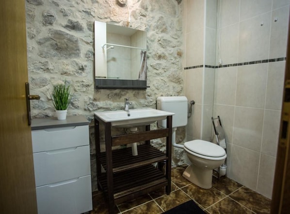 Dusche, Haartrockner, HandtĂŒcher