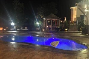 Et oppvarmet basseng