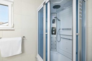 Hair dryer, towels