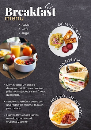 Free daily cooked-to-order breakfast