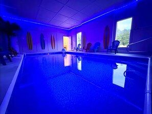 Indoor pool, a heated pool