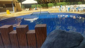 7 outdoor pools, pool umbrellas, pool loungers