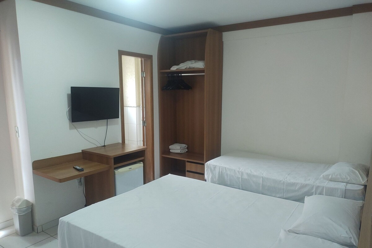 Blackout curtains, free WiFi, bed sheets