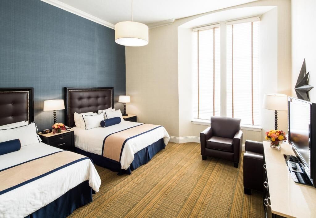 Standard Double Room, 2 Double Beds, Non Smoking, Private Bathroom | In-room safe, desk, iron/ironing board, free WiFi