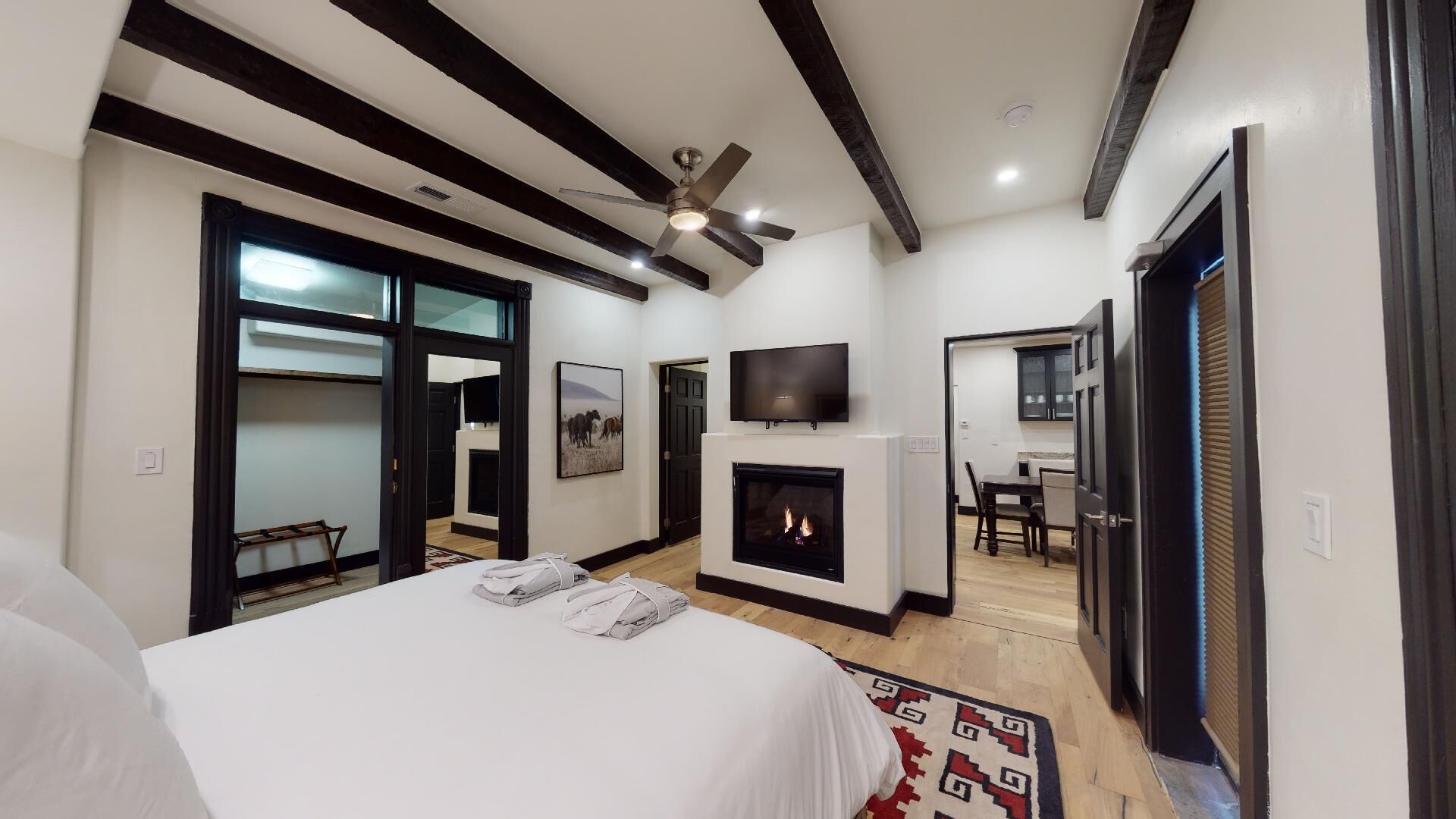 2 bedrooms, iron/ironing board, travel crib, WiFi