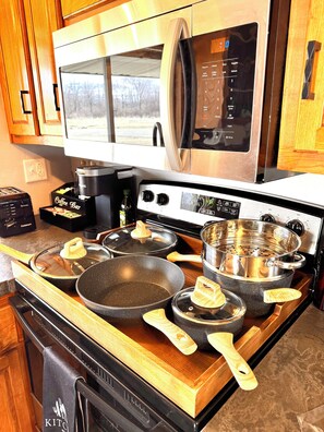 Microwave, oven, stovetop