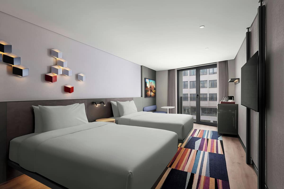 Aloft Twin Room | WiFi (無料)、ベッドシーツ