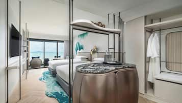 Premium Room, 2 Double Beds, Non Smoking, Sea View (Balcony) | Minibar, in-room safe, soundproofing, iron/ironing board