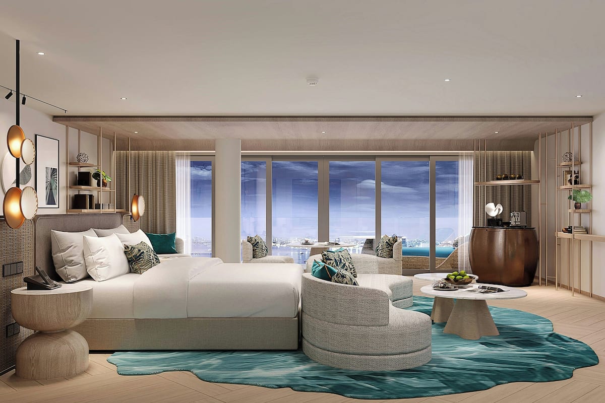 Suite, 1 kingsize bed, niet-roken, uitzicht op zee (Balcony) | Een minibar, een kluis op de kamer, geluiddichte muren