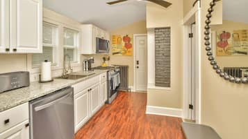 Microwave, oven, stovetop, dishwasher