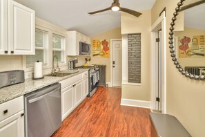 Microwave, oven, stovetop, dishwasher