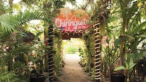 A pathway leading to a sign that reads "Chiringuita de Palo." - Hotel Chiringuito de Palo (Aticama)
