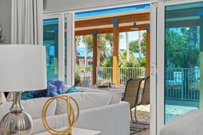 Smart TV, fireplace, video games, books