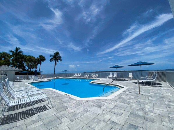 A heated pool