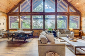 Smart TV, fireplace, video games, table football