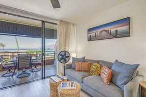 Apartment, 1 Schlafzimmer, Meerblick | Wohnbereich