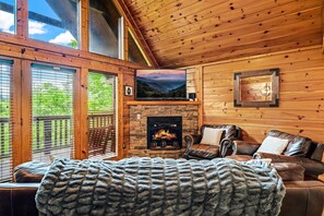 TV, fireplace, DVD player, table football