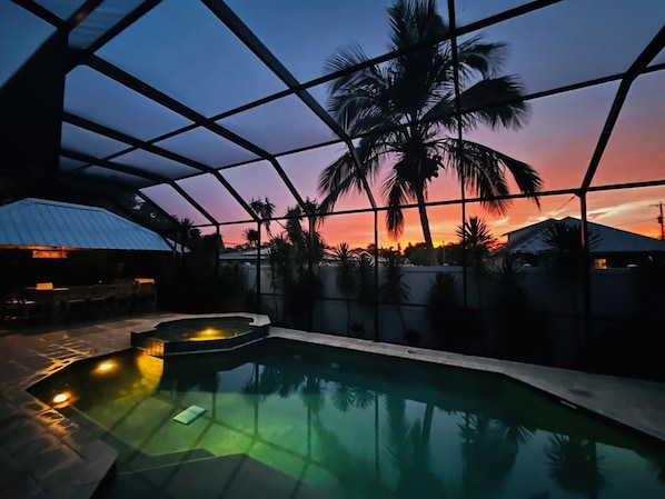 A heated pool