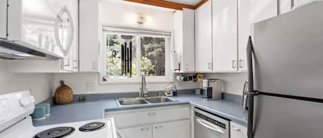 Microwave, oven, stovetop, dishwasher