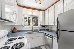 Microwave, oven, stovetop, dishwasher