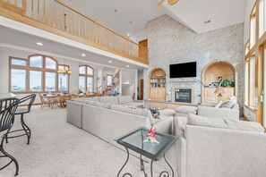 Smart TV, fireplace, video games, DVD player - Oceanfront Oasis 2025 Upgrades, Pool, Hot Tub, Tiki Bar, Dog-Friendly & Stunning Views! (Hatteras)